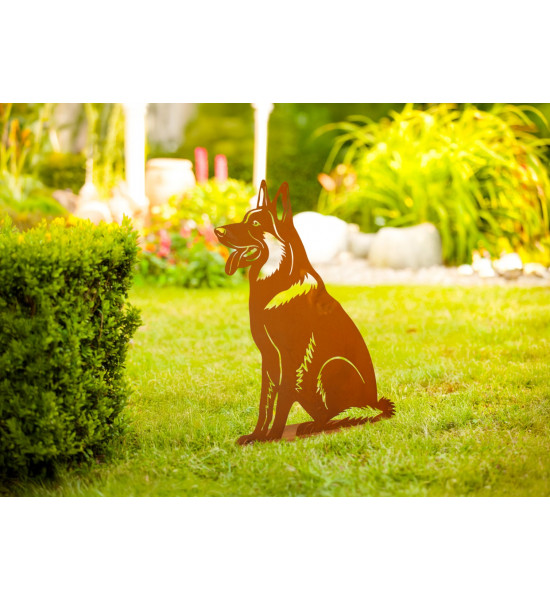 Deko Hunde Edelrost Dekofigur Schäferhund - Max - 60 cm hoch Diese Edelrost-Dekofigur bringt rustikalen Charme in deinen Garten!