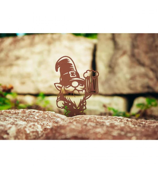 Start Deko Beetstecker - Wichtel - Arvo mit Bier - Höhe 40 cm Dieser lustige Wichtel mit Bier sorgt für rustikalen Stimmung und 