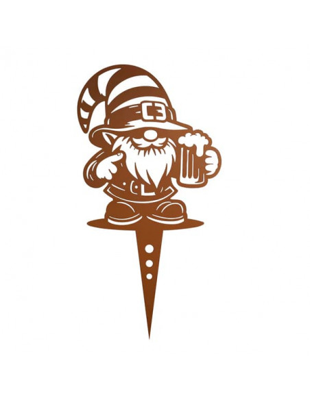 Start Deko Beetstecker Wichtel - Gustav mit Bier Dieser lustige Wichtel mit Bier sorgt für rustikalen Stimmung und gute Laune! G