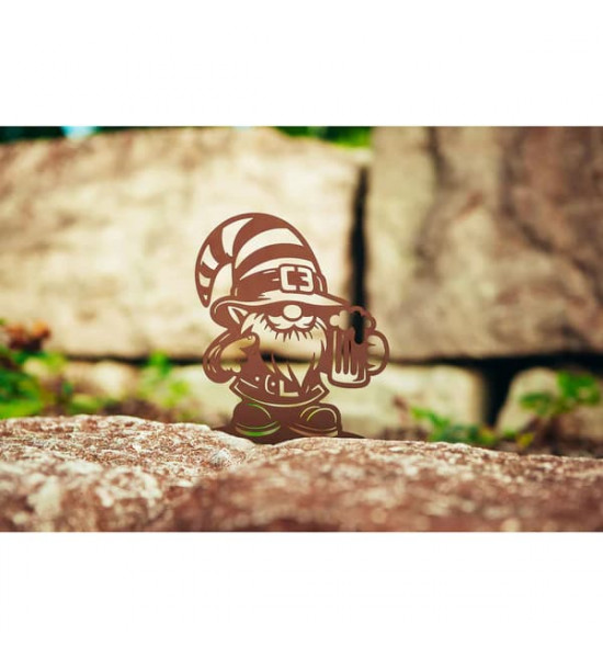 Deko Beetstecker Wichtel - Gustav mit Bier Dieser lustige Wichtel mit Bier sorgt für rustikalen Stimmung und gute Laune! G