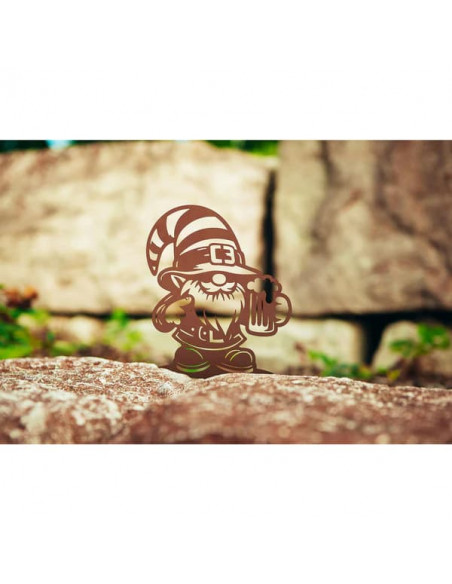 Deko Beetstecker Wichtel - Gustav mit Bier Dieser lustige Wichtel mit Bier sorgt für rustikalen Stimmung und gute Laune! G