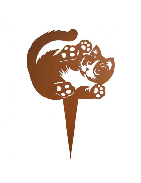 Deko Beetstecker - Spielendes Kätzchen - Höhe 45 cm Der Deko Beetstecker "Spielendes Kätzchen" ist 45 cm hoch und aus robu