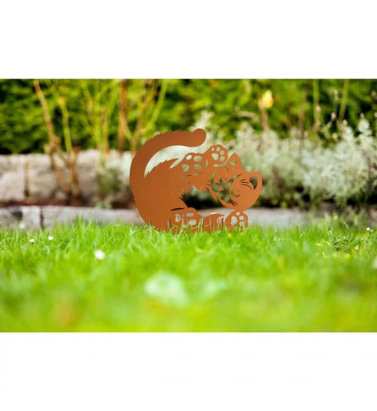 Deko Beetstecker - Spielendes Kätzchen - Höhe 45 cm Der Deko Beetstecker "Spielendes Kätzchen" ist 45 cm hoch und aus robu