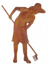 XL Gärtnerin Figur - Flora - mit Rechen - Höhe 175 cm