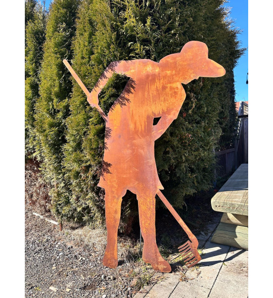 Gärtner Figur Gärtnerin Figur - Flora - mit Rechen - Höhe 175 cm Die lebensgroße Gärtnerin Figur Flora ist die weibliche Ergänzu