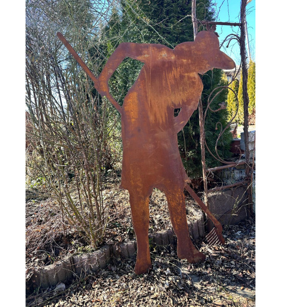 Gärtner Figur Gärtnerin Figur - Flora - mit Rechen - Höhe 175 cm Die lebensgroße Gärtnerin Figur Flora ist die weibliche Ergänzu