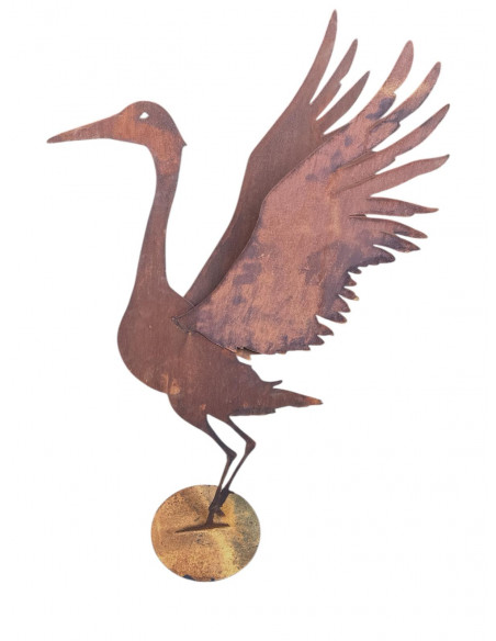 Adler, Falke und Reiher Kranich stehend auf Platte mit gespreizten Flügeln - Höhe 102 cm 
Höhe 102 cm
Breite 49 cm
mit gespre