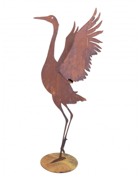 Adler, Falke und Reiher Kranich stehend auf Platte mit gespreizten Flügeln - Höhe 102 cm 
Höhe 102 cm
Breite 49 cm
mit gespre