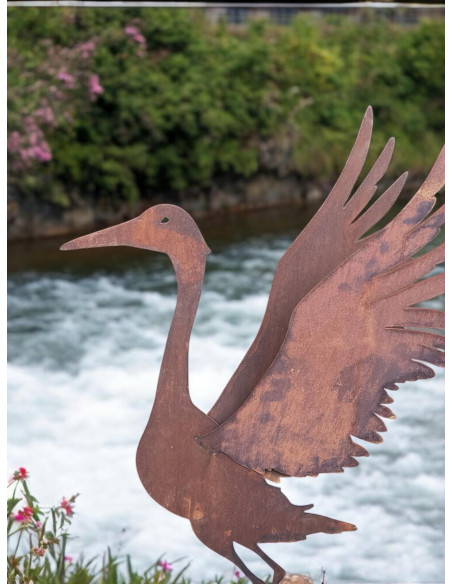 Adler, Falke und Reiher Kranich stehend auf Platte mit gespreizten Flügeln - Höhe 102 cm 
Höhe 102 cm
Breite 49 cm
mit gespre