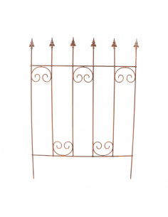 Start Steckzaun  cm hoch Metall mit 6 Lilienspitzen - Länge 78 cm