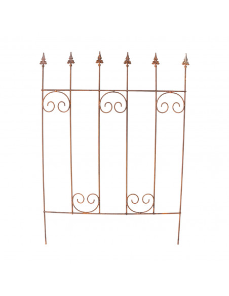 Start Steckzaun  cm hoch Metall mit 6 Lilienspitzen - Länge 78 cm  Start Steckzaun  cm hoch Metall mit 6 Lilienspitzen - Länge 78 cm