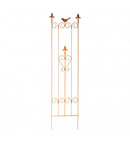 Rankhilfe Metall - Rankgitter und Rankgerüste Rankgitter Metall mit 2 Spitzen und 1 Vogel - 170 cm hoch - 38 cm breit Höhe 170 c
