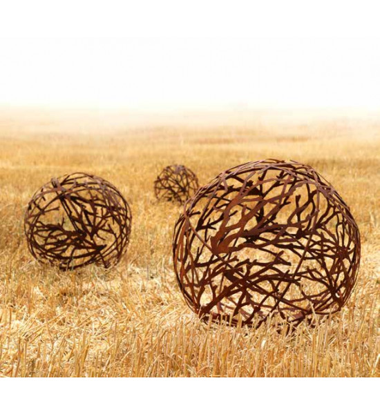 Start Kugel aus Ästen und Rundstahl - Ø 50 cm 