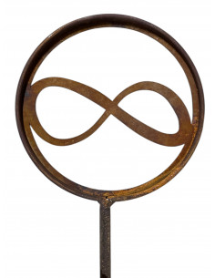 Liegende Acht - Ewigkeit Symbol Gartenstecker liegende Acht - Ø 17 - 160 cm hoch