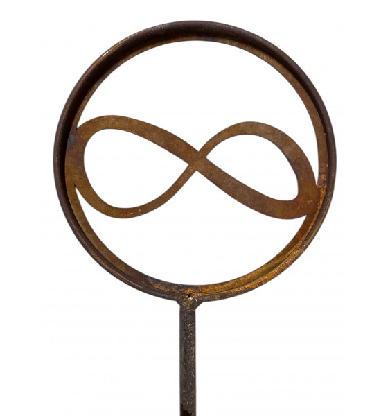 Liegende Acht - Ewigkeit Symbol Gartenstecker liegende Acht - Ø 17 - 160 cm hoch 