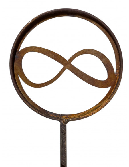 Liegende Acht - Ewigkeit Symbol Gartenstecker liegende Acht - Ø 17 - 160 cm hoch 