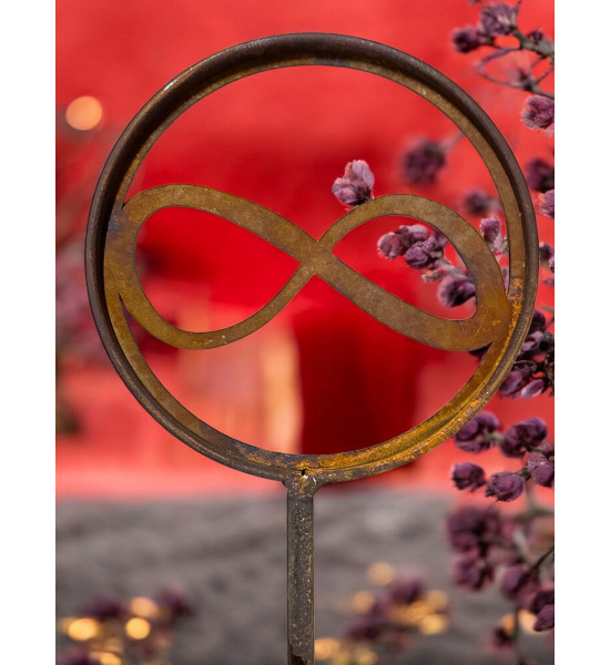Liegende Acht - Ewigkeit Symbol Gartenstecker liegende Acht - Ø 17 - 160 cm hoch 