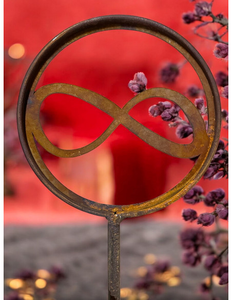 Liegende Acht - Ewigkeit Symbol Gartenstecker liegende Acht - Ø 17 - 160 cm hoch 