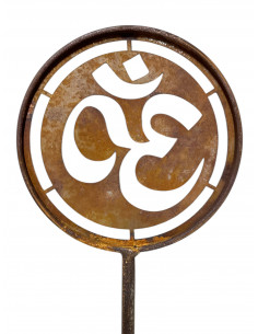 Gartenstecker Gartenstecker  OM-Symbol - Ø 17 - 160 cm hoch 
Höhe 160 cm
Ø 17 cm
Das Bild zeigt einen wunderschönen Gartens