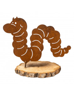 Tiere mit Baumspieß lustiger Gartenwurm zum Schrauben - 16 cm breit Der Gartenwurm "klettert" und kriecht überall dort wo du es