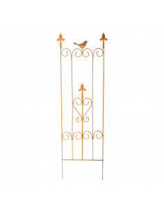 Rankhilfe Metall - Rankgitter und Rankgerüste Rankgitter Metall mit 2 Spitzen und 1 Vogel - 140 cm hoch - 40 cm breit 
Höhe 140