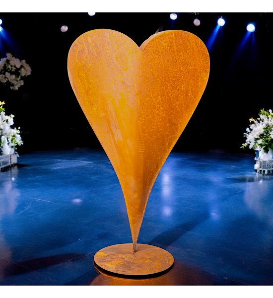 Herzige Dinge - Edelrost Dekoherzen großes Edelrost Metallherz zum Bepflanzen - 72 cm Hoch 
Höhe 72 cm
Breite 34 cm
Standplat