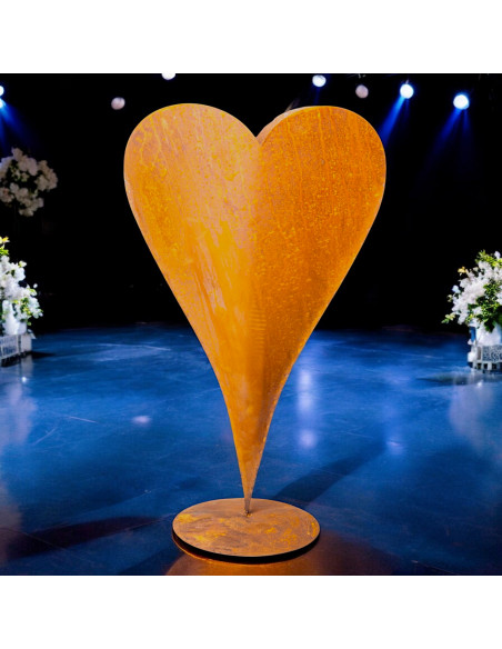 Herzige Dinge - Edelrost Dekoherzen großes Edelrost Metallherz zum Bepflanzen - 72 cm Hoch 
Höhe 72 cm
Breite 34 cm
Standplat