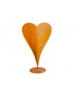 Herzige Dinge - Edelrost Dekoherzen mittleres Edelrost Metallherz zum Bepflanzen - 52 cm Hoch