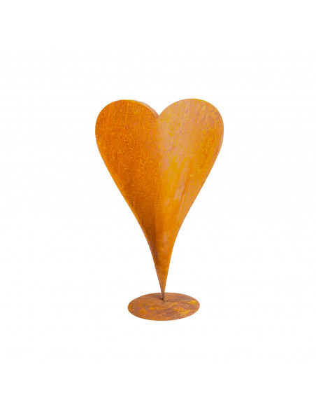 Herzige Dinge - Edelrost Dekoherzen mittleres Edelrost Metallherz zum Bepflanzen - 52 cm Hoch 