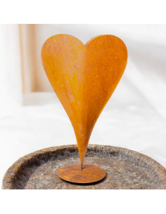 Herzige Dinge - Edelrost Dekoherzen mittleres Edelrost Metallherz zum Bepflanzen - 52 cm Hoch  2