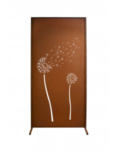 Sichtschutz 2m hoch - 200 cm Sichtschutzzaun Elemente Sichtschutzwand Pusteblume 200 cm hoch - moderne Variante Materialstärke: