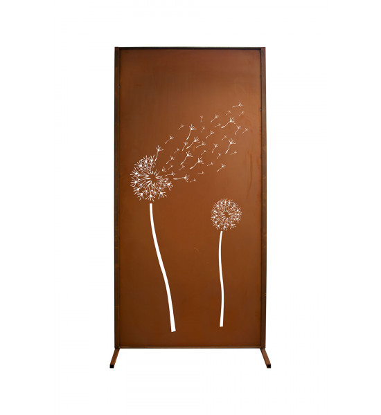 Sichtschutz 2m hoch - 200 cm Sichtschutzzaun Elemente Sichtschutzwand Pusteblume 200 cm hoch - moderne Variante Materialstärke: 
