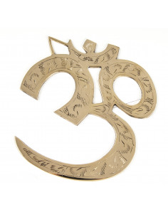 Glück Om-Wandsymbol - Messing - 17 cm groß Breite 17 cm
