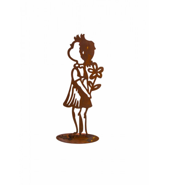 Kinder Figur Mädchen - Emma mit Blume - 35 x 16 cm 
Höhe 35 cm
Breite  16 cm