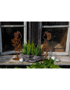 Kinder Figur Mädchen - Emma mit Blume - 35 x 16 cm 
Höhe 35 cm
Breite  16 cm 2