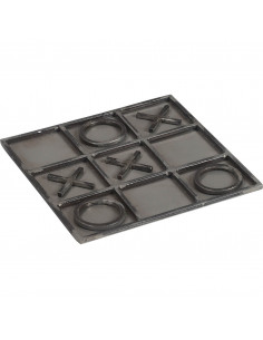 Gartendeko Rost Exklusives Tic Tac Toe Spiel aus Metall 20 x 20 cm Eine außergewöhnliche Version des klassischen Spiels „Tic Tac