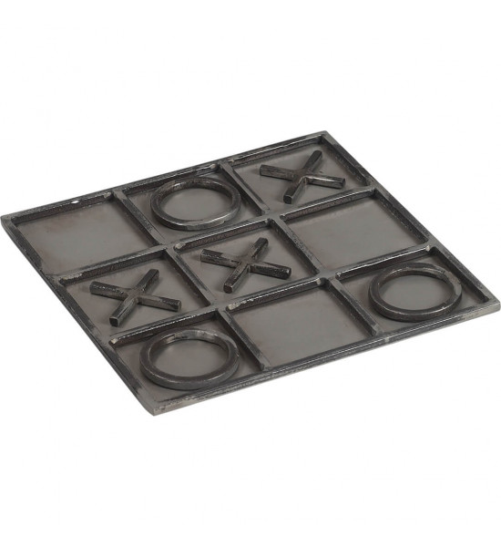 Gartendeko Rost Exklusives Tic Tac Toe Spiel aus Metall 20 x 20 cm Eine außergewöhnliche Version des klassischen Spiels „Tic Tac