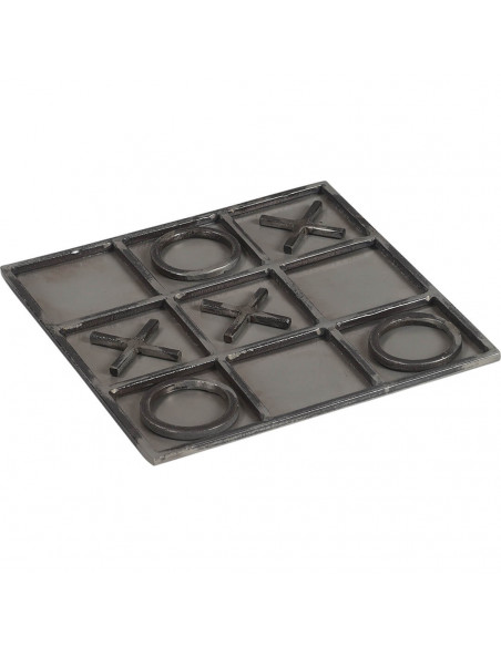 Gartendeko Rost Exklusives Tic Tac Toe Spiel aus Metall 20 x 20 cm Eine außergewöhnliche Version des klassischen Spiels „Tic Tac