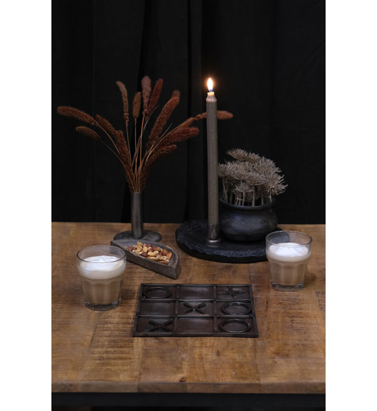 Gartendeko Rost Exklusives Tic Tac Toe Spiel aus Metall 20 x 20 cm Eine außergewöhnliche Version des klassischen Spiels „Tic Tac