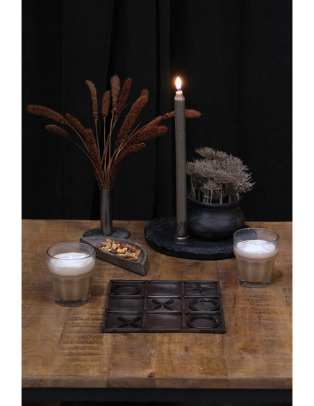 Gartendeko Rost Exklusives Tic Tac Toe Spiel aus Metall 20 x 20 cm Eine außergewöhnliche Version des klassischen Spiels „Tic Tac