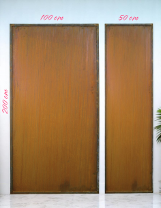 Sichtschutz Schmal bis 50 cm schmale 50 cm breite Metall Sichtschutzwand geschlossen - Höhe 200 cm 
Modern und zeitlos ist eine 2