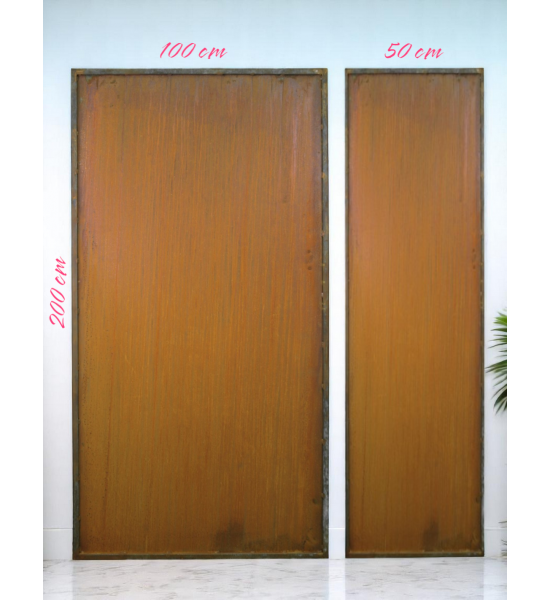 Sichtschutz 2m hoch - 200 cm Sichtschutzzaun Elemente Metall Sichtschutzwand geschlossen - Höhe 200 cm - Breite 100 cm Modern un