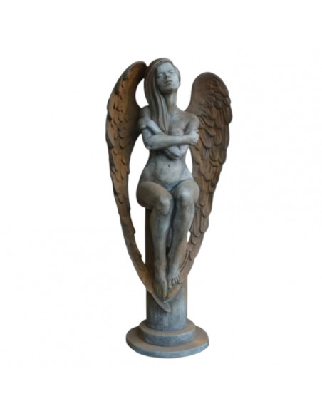 Rost Engelfiguren groß ab 100 cm für den Garten  Steinguss Engel - ELOA - mit Rosteffekt, 168 cm hoch 
diese Steinfigur Engel i