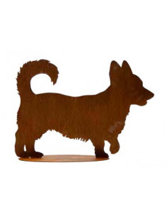 Start Deko Hündin - gehender Corgi Rosa - Breite 61,5 cm 
Höhe 44 cm