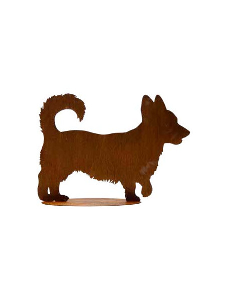 Start Deko Hündin - gehender Corgi Rosa - Breite 61,5 cm 
Höhe 44 cm
