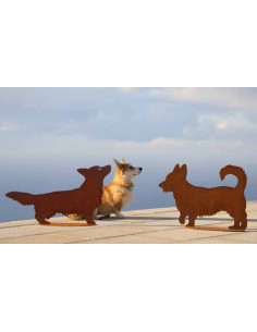 Start Deko Hündin - gehender Corgi Rosa - Breite 61,5 cm 
Höhe 44 cm
 2