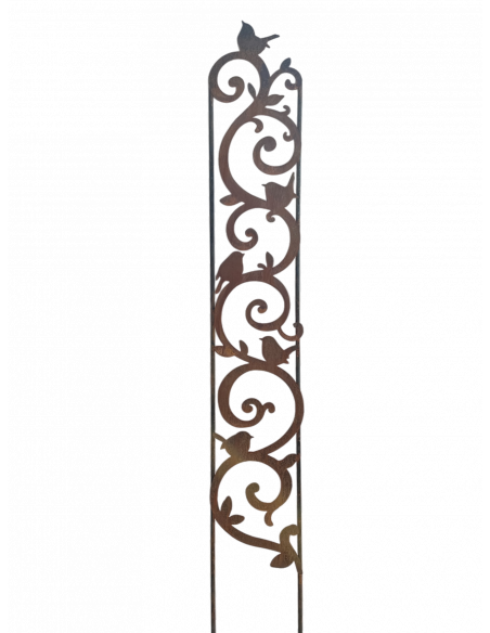 Start Rankgitter Barok mit Vogel 130 cm - kleine Variante - Vogelbarock Rankhilfe 