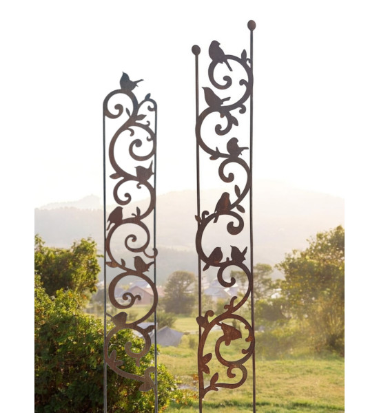 Start Rankgitter Barock mit Vogel Höhe 150 cm - große Rankhilfe 
Höhe 150cm
Breite 21 cm
