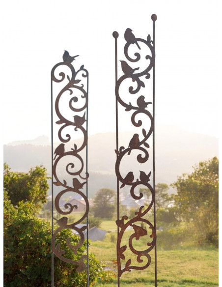 Start Rankgitter Barock mit Vogel Höhe 150 cm - große Rankhilfe 
Höhe 150cm
Breite 21 cm
