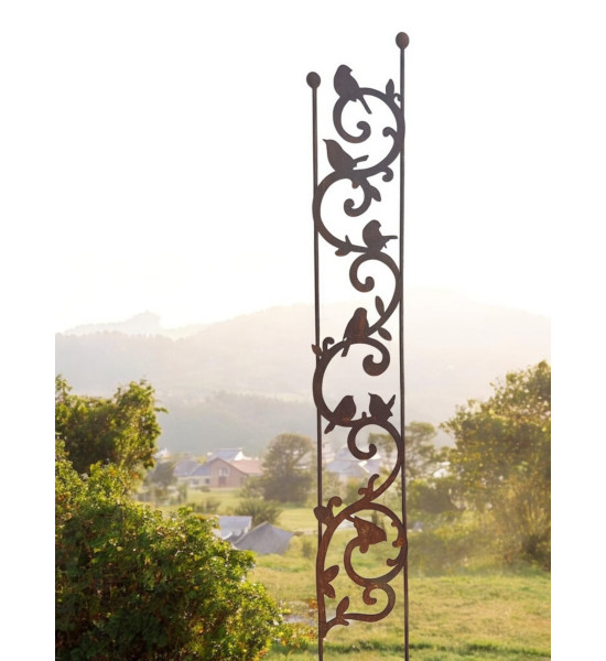 Start Rankgitter Barock mit Vogel Höhe 150 cm - große Rankhilfe 
Höhe 150cm
Breite 21 cm
